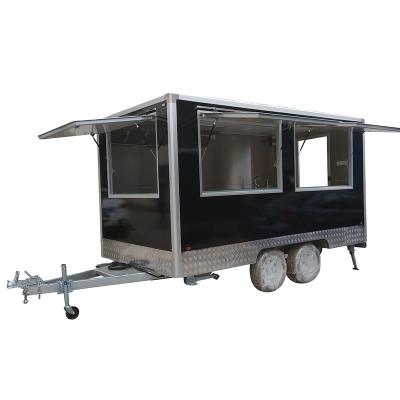 China Multifunctional Vegetable Processing Plant Low Price FRP Square Hambuiger Food Truck Listing Trailer New For All Kinds Of Food Catering for sale