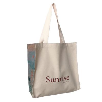 China Eco-Friendly Promotional Shopping Cotton Canvas Bag Promotion Cotton Large Customized Organic Shopping Bag for sale