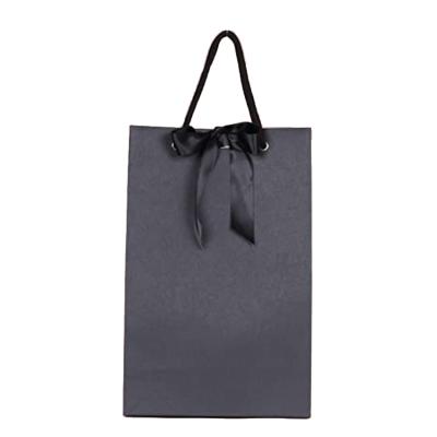 China China Manufacturer Recyclable Custom Printed Recycled Paper Bag Craft Paper Black Custom Shopping Gift Bag for sale