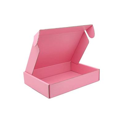 China China Factory Handmade Pink Fancy Gift Packaging Box Luxury Apparel Corrugated Paper Box for sale