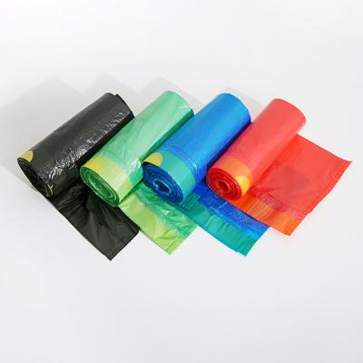 China BIODEGRADABLE Custom Biodegradable Kitchen Waste Plastic Waste Bag With Drawstring for sale