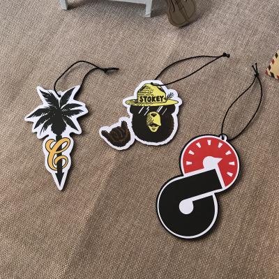 China New Factory Price Wholesale Custom China-Chic Cartoon Cute Smell Car Paper Air Freshener for sale