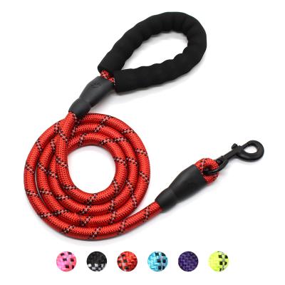 China Economic Strong Padded Dog Rope Leash For Walking Hiking for sale