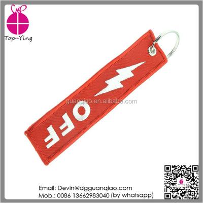 China Advertising Embroidery Metal Key Chain High Quality Lanyard Lanyard Key Chain With Woven Label for sale