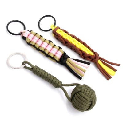 China Custom fashion bead 550 fashion key chain diy paracord key chain wholesale paracord supplies for sale