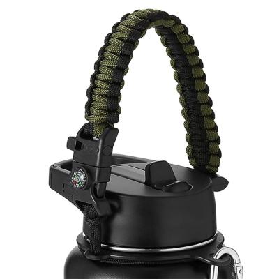 China Survival Outdoor Promotional Carrier Accessories Paracord Wide Mouth Bottle Handle for sale