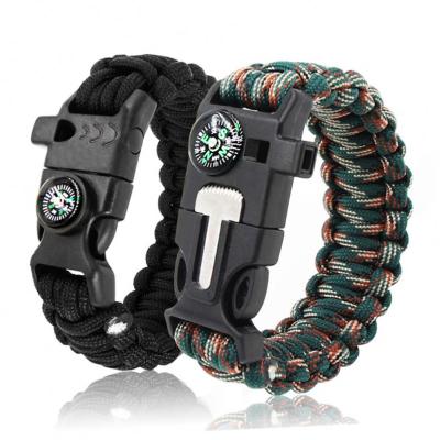 China Free Samples Outdoor Survival New Arrivals Promotional Paracord Bracelets For Outdoor Camping for sale