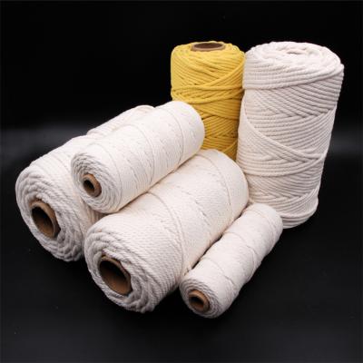 China Wall Decorative Diy Bengku Handmade Macrame Tie Raw Cotton Rope Macrame Colored Macrame Cotton for sale