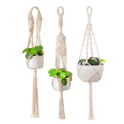 China Hot Selling Mini Macrame Plant Hanger Wood Kits from Bengku Diy Decoration for sale