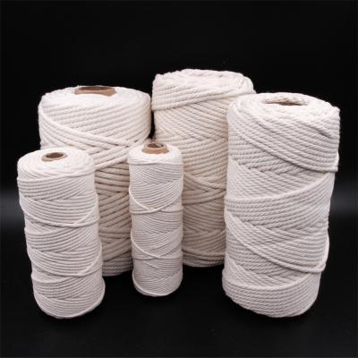 China Sustainable Bengku Macrame Thread 3Mm For Sale Twisted Natural Cotton Rope for sale