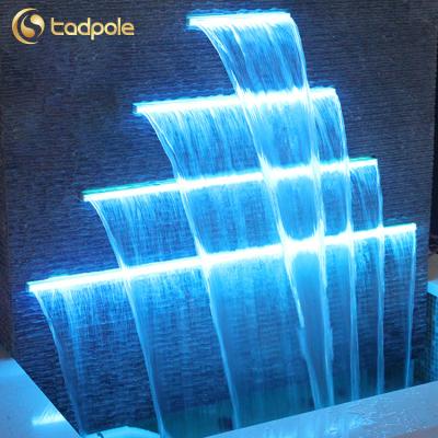 China Outdoor Christmas Garden Cascading Curtain Light ABS Pool Decorative Waterfalls with Led Color Lights for sale