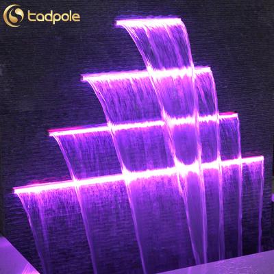 China Theme Park Backyard Waterfall Led Curtain Light Fountain Decoration Waterfall And Rainfall Fairy Shower With Led Lights for sale