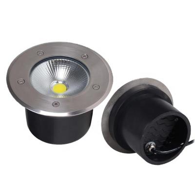 China LANDSCAPE COB 12W waterproof ip65 stainless steel led underground light recessed inground lighting for outdoor landscape decoration for sale