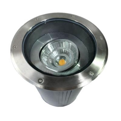 China 85-265V LANDSCAPE Stainless Steel Waterproof COB IP65 Adjustable Light Inground LED Underground Light For Square Greening Garden for sale