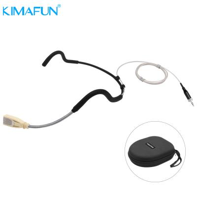 China Waterproof Black Headset Microphone KIMAFUN KM-WP88 Headset Microphone For Youtube Tiktok Interview Shooting Vlog Facebook Audio And Visual Dubbing for sale