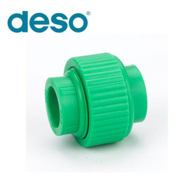 China Water supply Deso size 20~63mm high quality ppr unions plastic ppr fittings for water supply plumbing fittings for sale