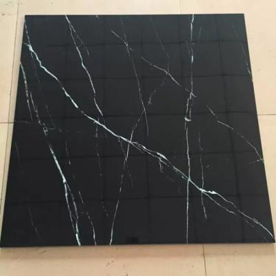 China Factory Price Glazed Nero Marquina Black Marble Tiles Metallic Tiles Tiles Porcelain Tiles For Flooring for sale