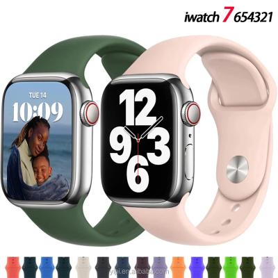 China Silicone Band Watch Band Hook and Loop Rubber Band for Apple Watch 41mm 38mm 40mm 42mm 45mm Mobile Phone and Accessories 38/40/41mm for sale