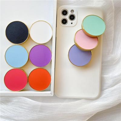 China PORTABLE Round Plated Lazy Heart Design Phone Holder For iPhone SAMSUNG Universal Stand Mobile Phone Accessories for sale