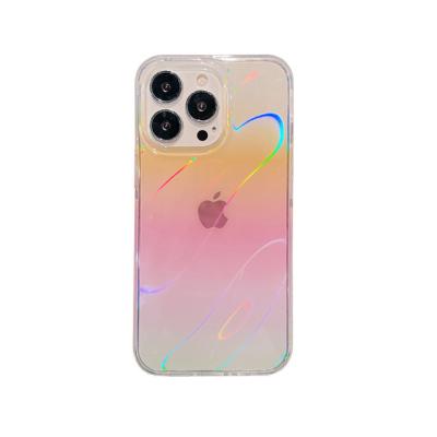 China Shockproof Laser Gradient Phone Case For iPhone 14 13 Max Fashion Mobile Phone Cover Support Pro Customized Design for sale