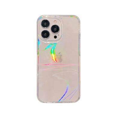 China Shockproof Transparent Laser Phone Case For iPhone 11 12 Max Fashion 13 Cell Phone Cover Support Customized Design Pro for sale