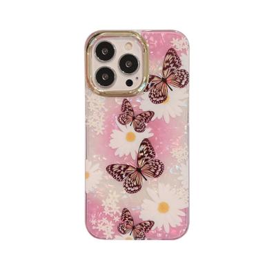 China Rainbow Shell Ins Flower Shockproof Phone Case For iPhone 11 12 Max Fashion 13 Cell Phone Cover Support Customized Design Pro for sale