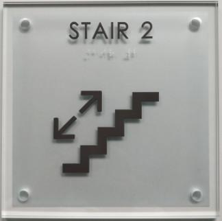 China Clear Vinyl ADA Stair Signs With1/4