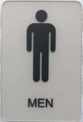 China Dubbel Onder ogen gezien Zelfklevende ADA Toilettekens, 1/8“ Acrylcomité ADA Toiletzaal Signage Te koop