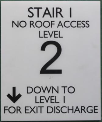 China Grade II Braille Stair Exit Signs , White  Disabled Sign 1/32