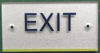 China Silver ADA Exit Sign Clear Grade II Braille Raised Text / Graphic With OEM for sale