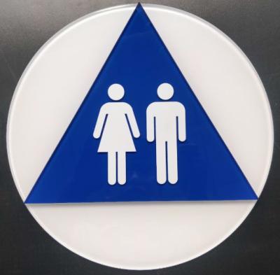 China Custom Braille Toilet Signs With 1/4