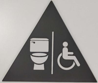 China California Title 24 Braille Toilet Signs With  Non Galre Acrylic  Panel for sale