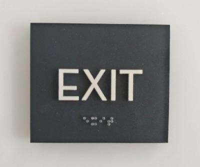 China Deep Gray ADA Exit Sign 1 /32