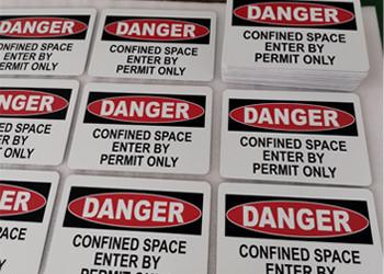 China Danger Confined Space Safety Aluminum Metal Signs 10