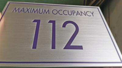 China 3mm  Custom Metal Signs Brushed Stainless Steel Metal Plaques With Uv Printed Text for sale