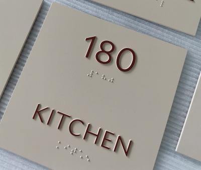 China Matte Finish Thermoformed ADA Signs , Custom Color Acrylic Room Signs Custom for sale