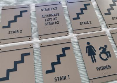 China Vandal Resistant ADA Stair Signs 1/8