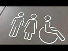 Restroom thermoforming signage