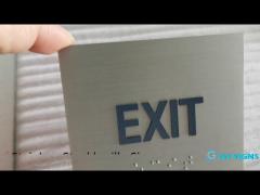 Outdoor stainless steel braille signs