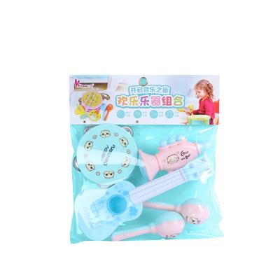 China New Arrived Wholesale Kids Early Childhood Musical Plastic Educational Musical Instruments Drum Guitar Toy Set For Children for sale