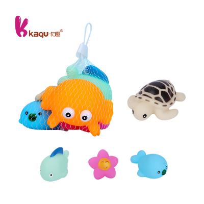 China Lion Crab Animal Shape Bath Toy Pvc Sea Creature Sea Turtle Sea Bath Toy Top Seller Plastic Baby Bath Toy for sale