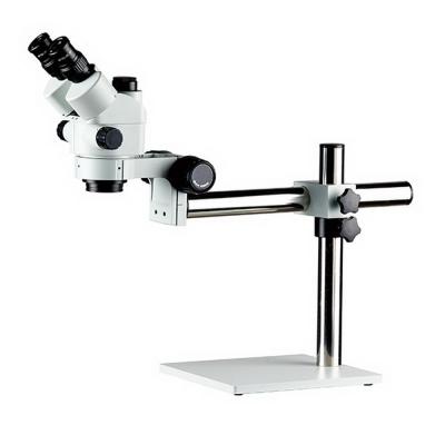 China Factory Supply 7X-45X Boom Stand Parfocal Trinocular Optical Zoom Stereo Microscope SM-SZM7045NT-STL3 for sale