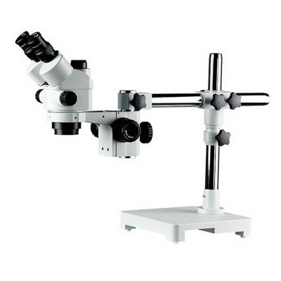 China Factory Supply 7X-45X Boom Stand Parfocal Trinocular Optical Zoom Stereo Microscope SM-SZM7045NT-STL1 for sale