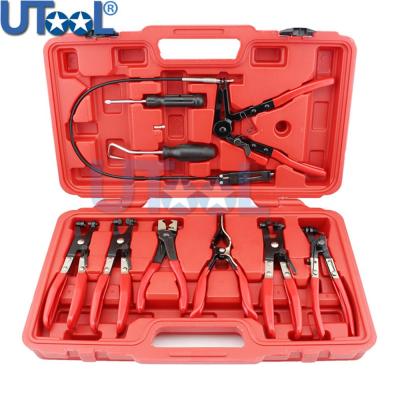 China Universal 9PCS Pipe Removal Tools Swivel Jaw Pipe Clamp Pliers Kit Set For Ratchet for sale