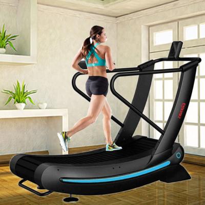 China Factory Sale Gym Equipment Large Screen Commercial Top Mechanical Running Machine Commercial Ganas Treadmill With TV for sale