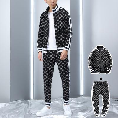 China 2021 QUICK DRY new foreign trade exclusively for autumn casual men's jellyfish sports sweater zipper jacket and pants for sale