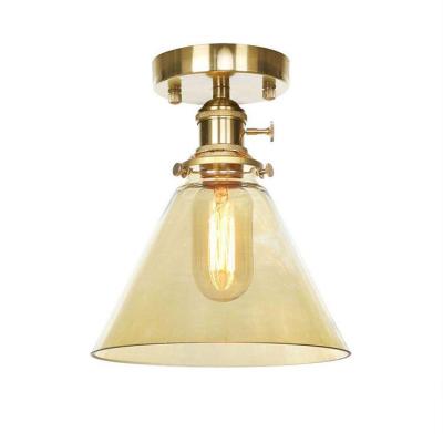 China Modern simple elegant and extremely practical polished copper dome ceiling lamp for sale