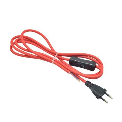 China Hot Selling Waterproof Home Appliance Round Braided AC Plug Extension Power Cord with Switch in Guangdong for sale