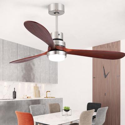 China Large Modern Modern DC Wood Chandelier Light Led Ceiling Fans With Remote Control for sale