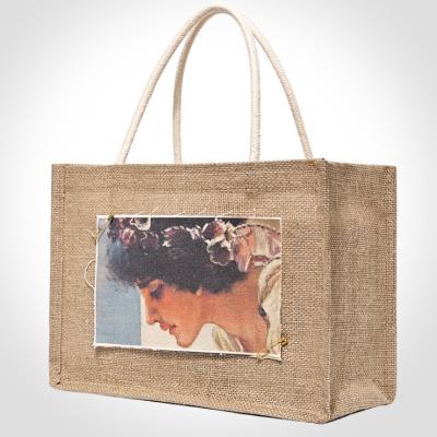 China Whole Durable Empty Fancy Gift Fancy Laundry Jute Manufacturers Sale Tape Tote Canvas Shopping Bag Eco-Friendly Bag for sale